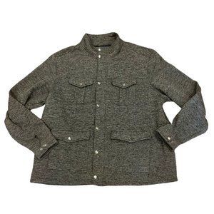 📚KingsSize • Men's Gray & Black Heathered Jacket - Size 3XL Long / Tall